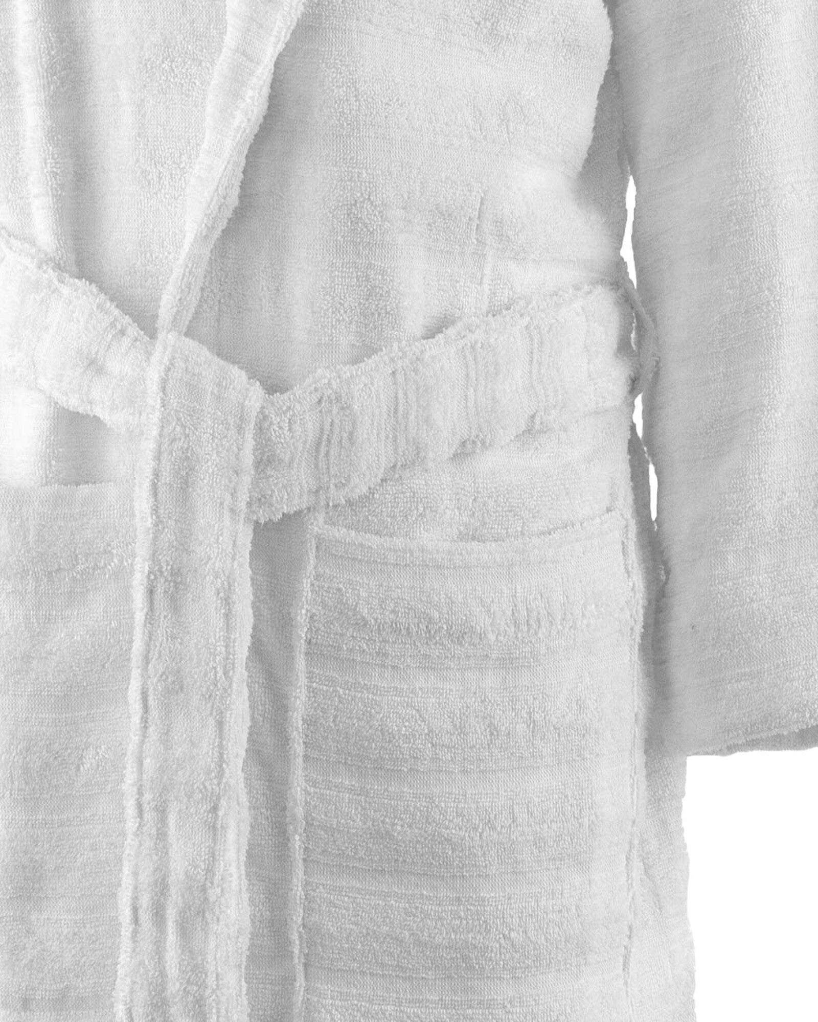 Carrara Luxury Unisex Bathrobe in 100% Cotton Terry Col. White